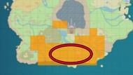 The low-leveled Tarountulas are located within the red circle here (Image via Game Freak)